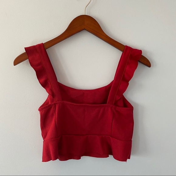 Penshoppe Burgundy Crop Top/Cami, Size Small - Picture 2 of 4